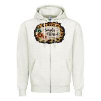 Oatmeal Heather simply blessed Zipper Hoodie - Jasminsmagicworld