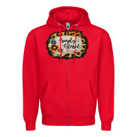 Red simply blessed Zipper Hoodie - Jasminsmagicworld
