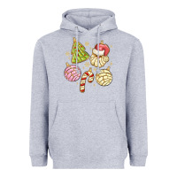 Heather Grey christmas conchas Heavyweight Hoodie - MaliasSmallBusiness