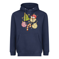 Navy christmas conchas Heavyweight Hoodie - MaliasSmallBusiness