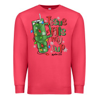 Cardinal jesus fills my cup psalm 25 5 Premium Sweatshirt - MaliasSmallBusiness