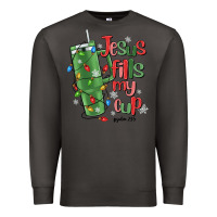 Smoke jesus fills my cup psalm 25 5 Premium Sweatshirt - MaliasSmallBusiness
