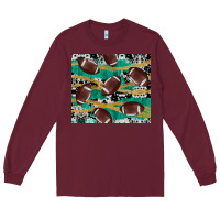 Burgundy western football Long Sleeve Tee - AdoDesignShop
