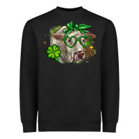 Black Charolais St. Patrick's Day Heavyweight Sweatshirt - OliviaCreatesArt