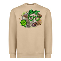 Mushroom Charolais St. Patrick's Day Heavyweight Sweatshirt - OliviaCreatesArt
