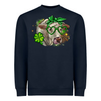Navy Charolais St. Patrick's Day Heavyweight Sweatshirt - OliviaCreatesArt