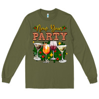 Army Green new year party christmas coctail Long Sleeve Tee - AdoDesignShop