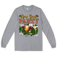 Heather Grey new year party christmas coctail Long Sleeve Tee - AdoDesignShop