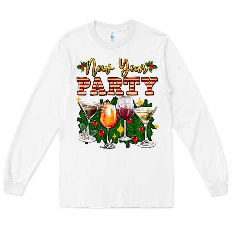 New Year Party Christmas Coctail Long Sleeve Tee by AdoDesignShop | Teevron