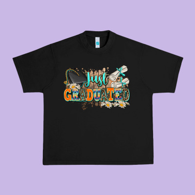 Just Graduated Urban Heavy Tee Designed By Adodesignshop