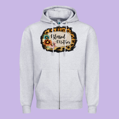 Blessed Mother Zipper Hoodie Designed By Jasminsmagicworld