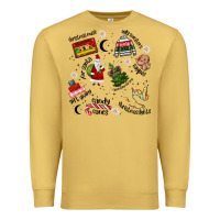 Antique Gold Merry Christmas Premium Sweatshirt - MaliasSmallBusiness