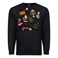 Black Merry Christmas Premium Sweatshirt - MaliasSmallBusiness