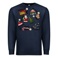 Navy Merry Christmas Premium Sweatshirt - MaliasSmallBusiness