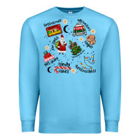 Ocean Blue Merry Christmas Premium Sweatshirt - MaliasSmallBusiness