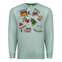 Seafoam Merry Christmas Premium Sweatshirt - MaliasSmallBusiness