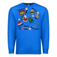 True Royal Merry Christmas Premium Sweatshirt - MaliasSmallBusiness