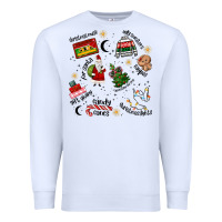 White Merry Christmas Premium Sweatshirt - MaliasSmallBusiness