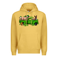 Antique Gold st patricks farm animals truck Premium Hoodie - Jasminsmagicworld