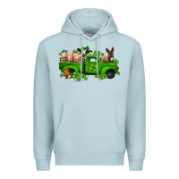 Blue Mist st patricks farm animals truck Premium Hoodie - Jasminsmagicworld