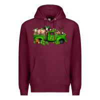 Burgundy st patricks farm animals truck Premium Hoodie - Jasminsmagicworld