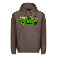 Coffee st patricks farm animals truck Premium Hoodie - Jasminsmagicworld