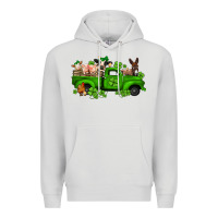 Dove Grey st patricks farm animals truck Premium Hoodie - Jasminsmagicworld