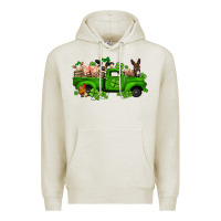 Oatmeal Heather st patricks farm animals truck Premium Hoodie - Jasminsmagicworld