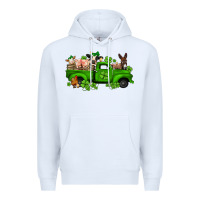 White st patricks farm animals truck Premium Hoodie - Jasminsmagicworld