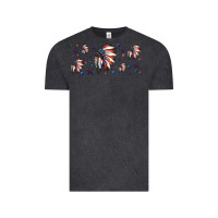 Vintage Black patriotic native American headdress 16oz libbey cup Vintage Tee - HRA Design Shop