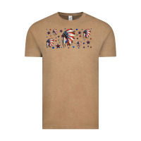 Patriotic Native American Headdress 16oz Libbey Cup Vintage Tee | Teevron