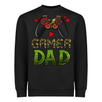 Black gamer dad Heavyweight Sweatshirt - HRA Design Shop