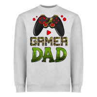Heather Grey gamer dad Heavyweight Sweatshirt - HRA Design Shop