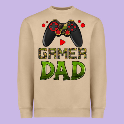Gamer Dad Heavyweight Sweatshirt Designed By Hra Design Shop