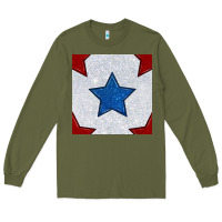 Army Green Glitter 4th Of July Seamless Pattern Long Sleeve Tee - BundleAndBundleShop