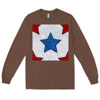 Chestnut Glitter 4th Of July Seamless Pattern Long Sleeve Tee - BundleAndBundleShop