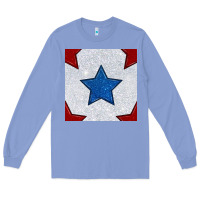 Glitter 4th Of July Seamless Pattern Long Sleeve Tee | Teevron