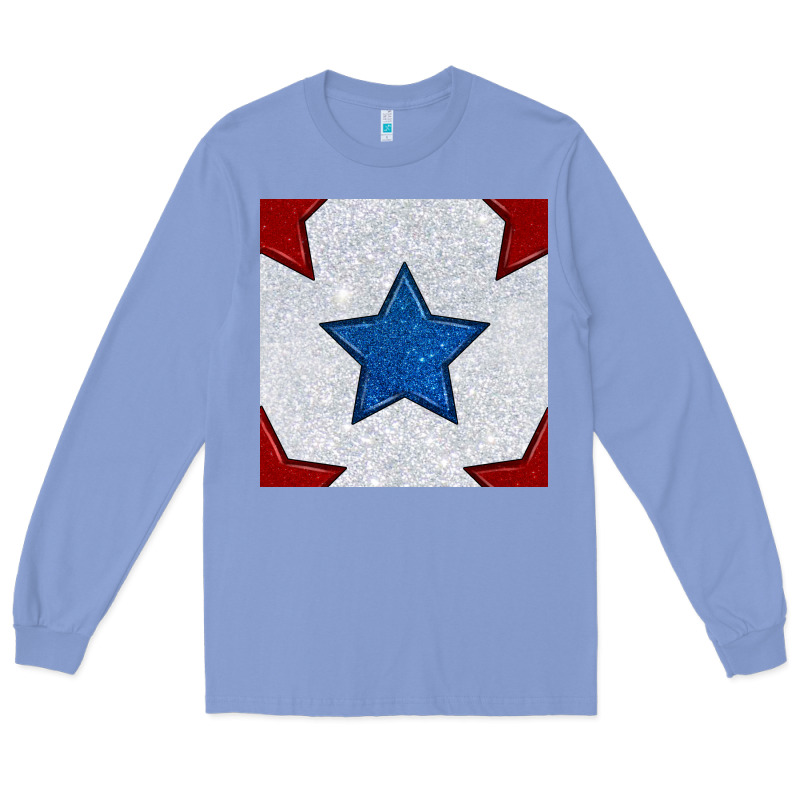 Glitter 4th Of July Seamless Pattern Long Sleeve Tee by BundleAndBundleShop | Teevron