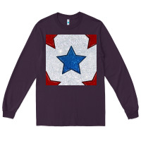Plum Glitter 4th Of July Seamless Pattern Long Sleeve Tee - BundleAndBundleShop