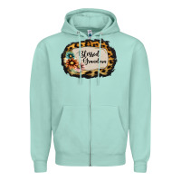 Seafoam blessed grandma Zipper Hoodie - Jasminsmagicworld