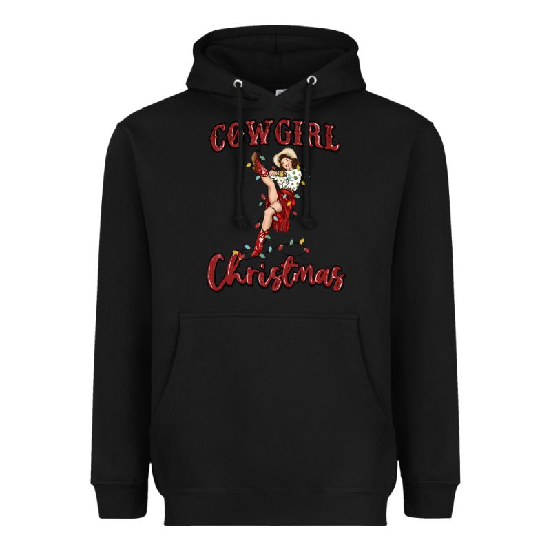 Cowgirl Christmas Heavyweight Hoodie by MaliasSmallBusiness | Teevron