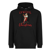 Black cowgirl christmas Heavyweight Hoodie - MaliasSmallBusiness