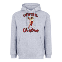 Heather Grey cowgirl christmas Heavyweight Hoodie - MaliasSmallBusiness