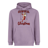 Lavender cowgirl christmas Heavyweight Hoodie - MaliasSmallBusiness