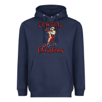 Navy cowgirl christmas Heavyweight Hoodie - MaliasSmallBusiness