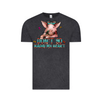 Vintage Black don't go bacon my heart Vintage Tee - CowhideDigitalArt