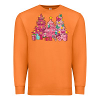 Carrot Pink Christmas trees Premium Sweatshirt - NancyCooperArtShop