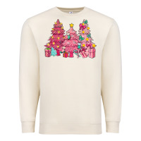 Sandshell Pink Christmas trees Premium Sweatshirt - NancyCooperArtShop