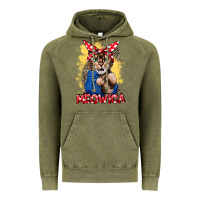 Vintage Olive Meowica 4th of july Vintage Hoodie - CowGirlArtShop