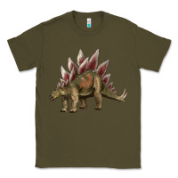 Army Green dinosaur stegosaurus Classic Tee - Artiststas